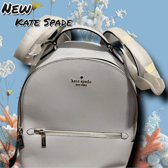 NEW Kate Spade New York “Leila” Saffiano Leather Backpack – Pale Sapphire (Light main image 9